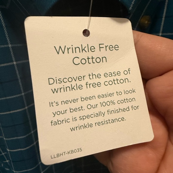 LL Bean Men's Traditional Fit Wrinkle Resistant Plaid Shirt Large-Tall - Picture 6 of 6